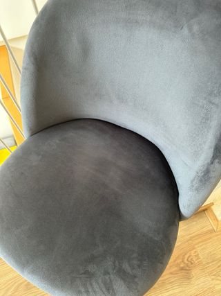Sillas comedor terciopelo gris nuevas