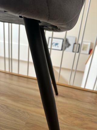 Sillas comedor terciopelo gris nuevas