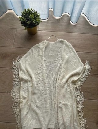 Cardigan smanicato Mango bianco