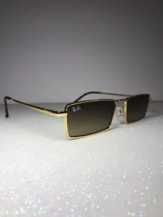 Occhiali da sole Ray-Ban rettangolari oro