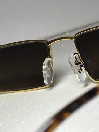 Occhiali da sole Ray-Ban rettangolari oro