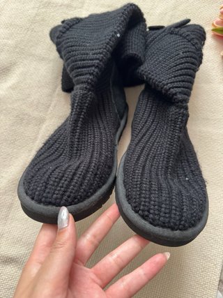 Stivali UGG Neri in Lana e Camoscio Donna Taglia 38