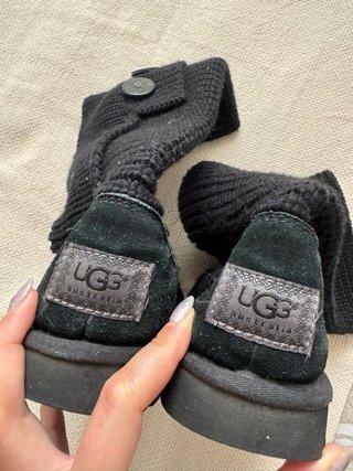 Stivali UGG Neri in Lana e Camoscio Donna Taglia 38