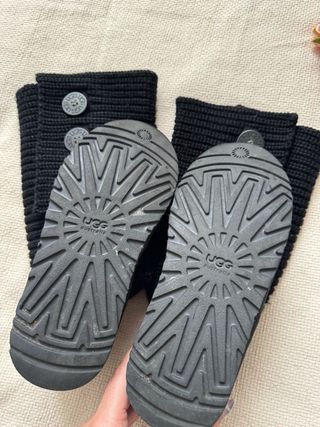 Stivali UGG Neri in Lana e Camoscio Donna Taglia 38