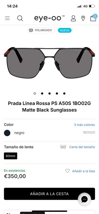 Gafas de Sol Prada Negras y Rojas