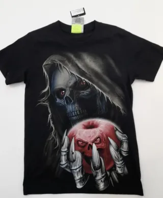 Camiseta de calavera con calabaza