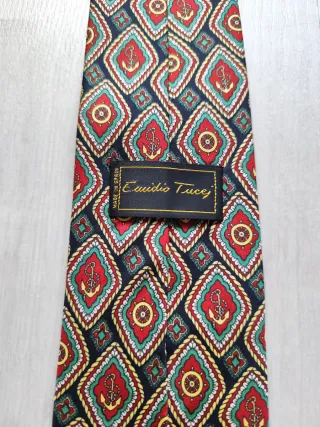 Corbata Emidio Tucci Seda Estampado Marinero