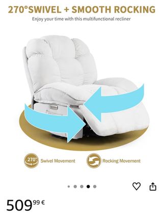 Poltrona Relax Elettrica Riscaldabile Bianca