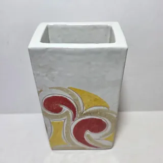 Vaso fiori ceramica figure geometriche astratte