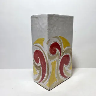 Vaso fiori ceramica figure geometriche astratte