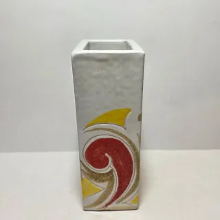 Vaso fiori ceramica figure geometriche astratte