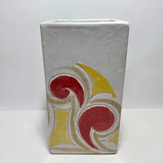 Vaso fiori ceramica figure geometriche astratte