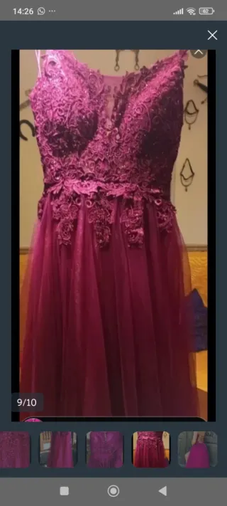 Vestido de fiesta/graduación buganvilla