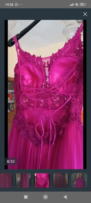 Vestido de fiesta/graduación buganvilla