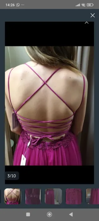 Vestido de fiesta/graduación buganvilla