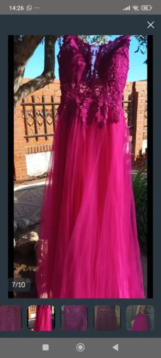 Vestido de fiesta/graduación buganvilla