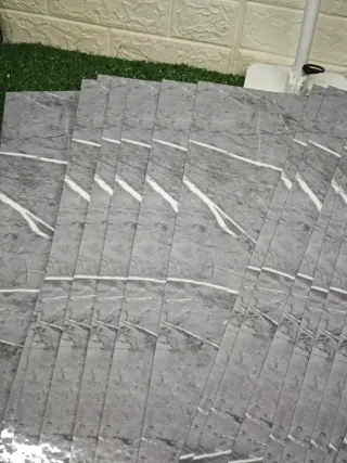20 Placas Decorativas  Efecto Mármol 30x60 cm Gris
