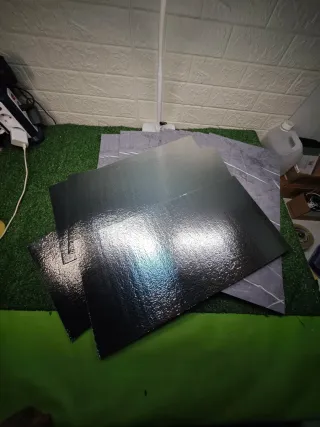 20 Placas Decorativas  Efecto Mármol 30x60 cm Gris