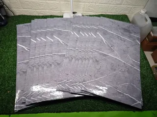20 Placas Decorativas  Efecto Mármol 30x60 cm Gris