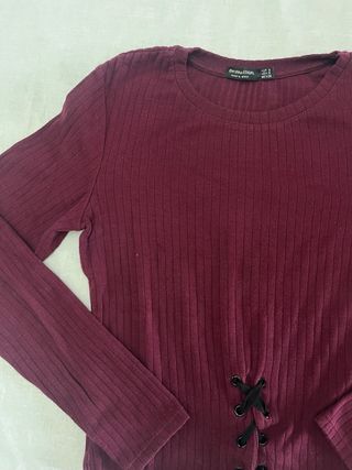 Top Bershka manga larga