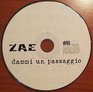 ZAE Dammi un Passaggio CD Single Promo 1999
