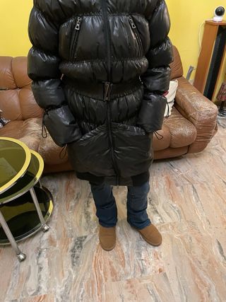 Piumino donna vera piuma d'oca nero