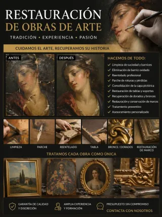 Restauración obras de arte profesional