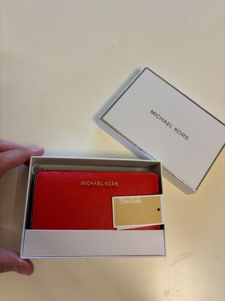 Portafoglio Michael Kors rosso nuovo con scatola