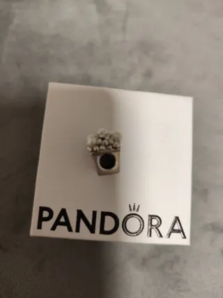 Charm Pandora Cubo Palomitas Rosa y Plata