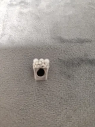 Charm Pandora Cubo Palomitas Rosa y Plata