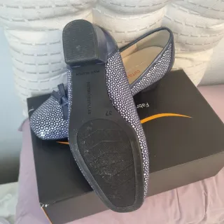 Zapatos Doctor Cutillas cómodos azul y plata