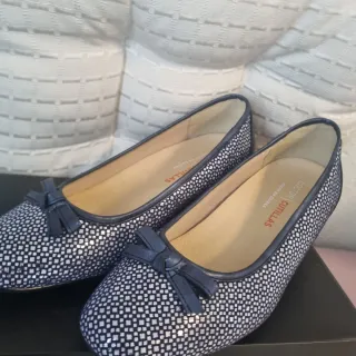 Zapatos Doctor Cutillas cómodos azul y plata