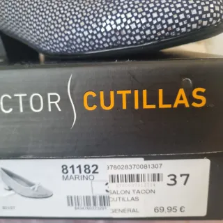 Zapatos Doctor Cutillas cómodos azul y plata