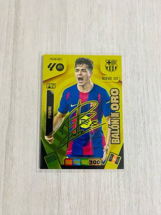 Panini Balón de Oro Pedri Firmado