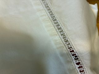 Set di lenzuola in cotone bianco per letto 1,50