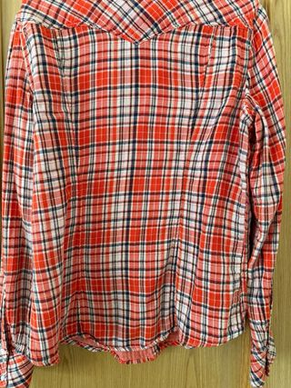 Camisa Levi's cuadros naranja