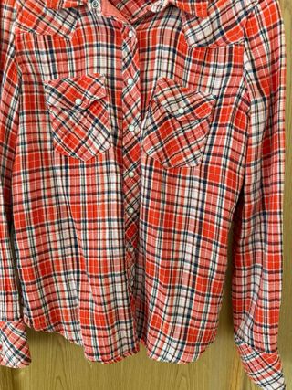 Camisa Levi's cuadros naranja