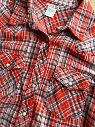 Camisa Levi's cuadros naranja