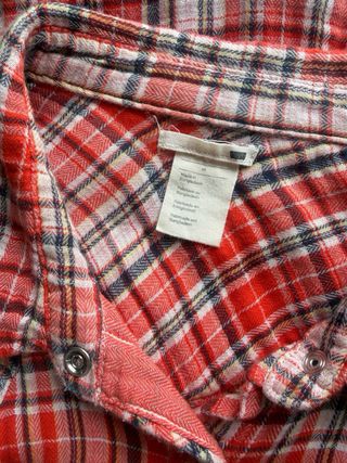 Camisa Levi's cuadros naranja