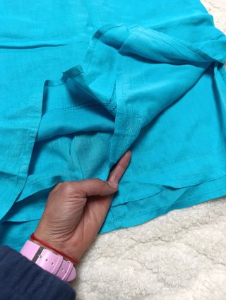 Falda corta azul