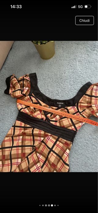 Abito corto Bebe fantasia scozzese XXS