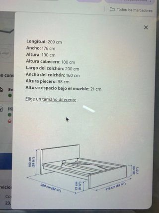 cama MALM blanca 160x200