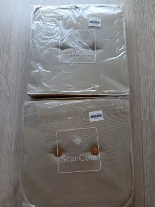 Pack 8 Cojines para 4 sillas de exterior 38x38 bei