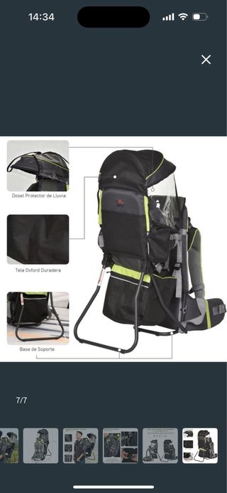 Mochila portabebés senderismo