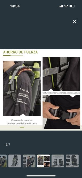 Mochila portabebés senderismo