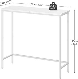 Mesa de Entrada Estrecha HOOBRO Blanca