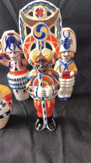 Colección de siete Figuras Sargadelos Entroido