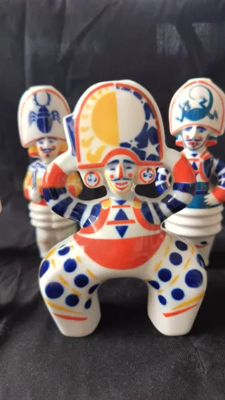 Colección de siete Figuras Sargadelos Entroido