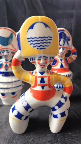 Colección de siete Figuras Sargadelos Entroido