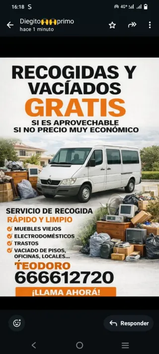 Vaciados portes y mudanzas rápido y limpio